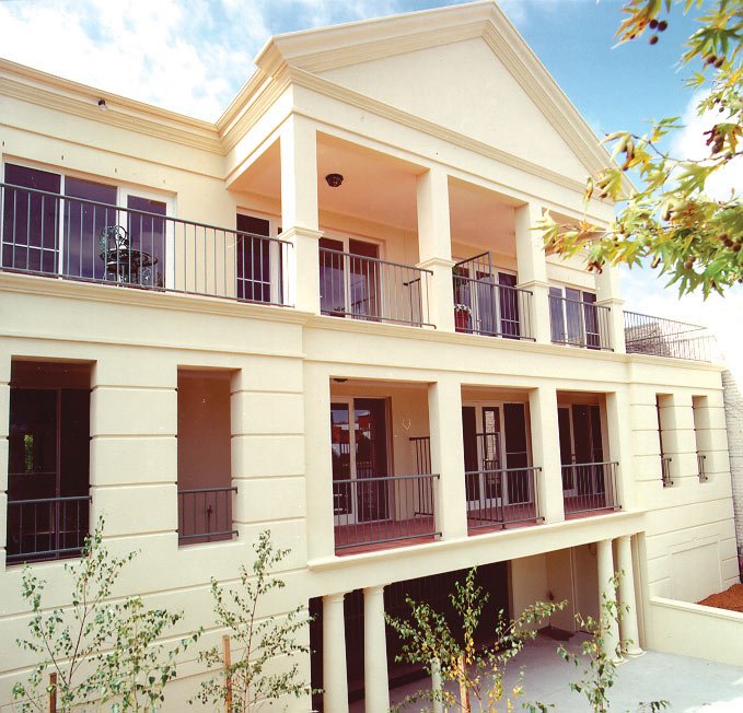 Burke Place, Camberwell showing the front facade and entrance. Developer: John Sage